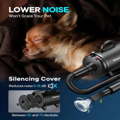 EGFKI Dog Dryer adjustable speed and temperature tailor grooming to pets.