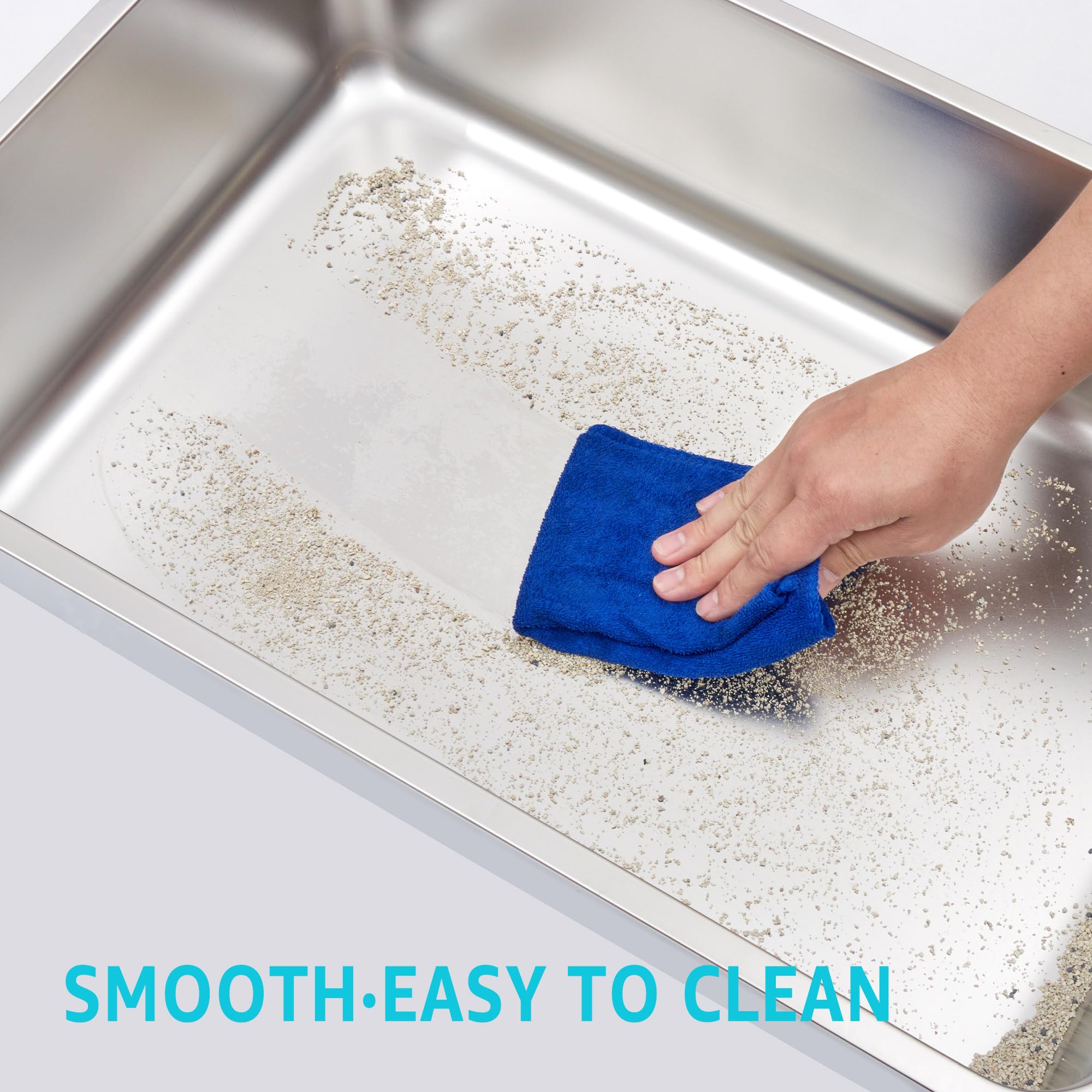 EGMEHOAD long rounded interior protects paws and simplifies cleaning