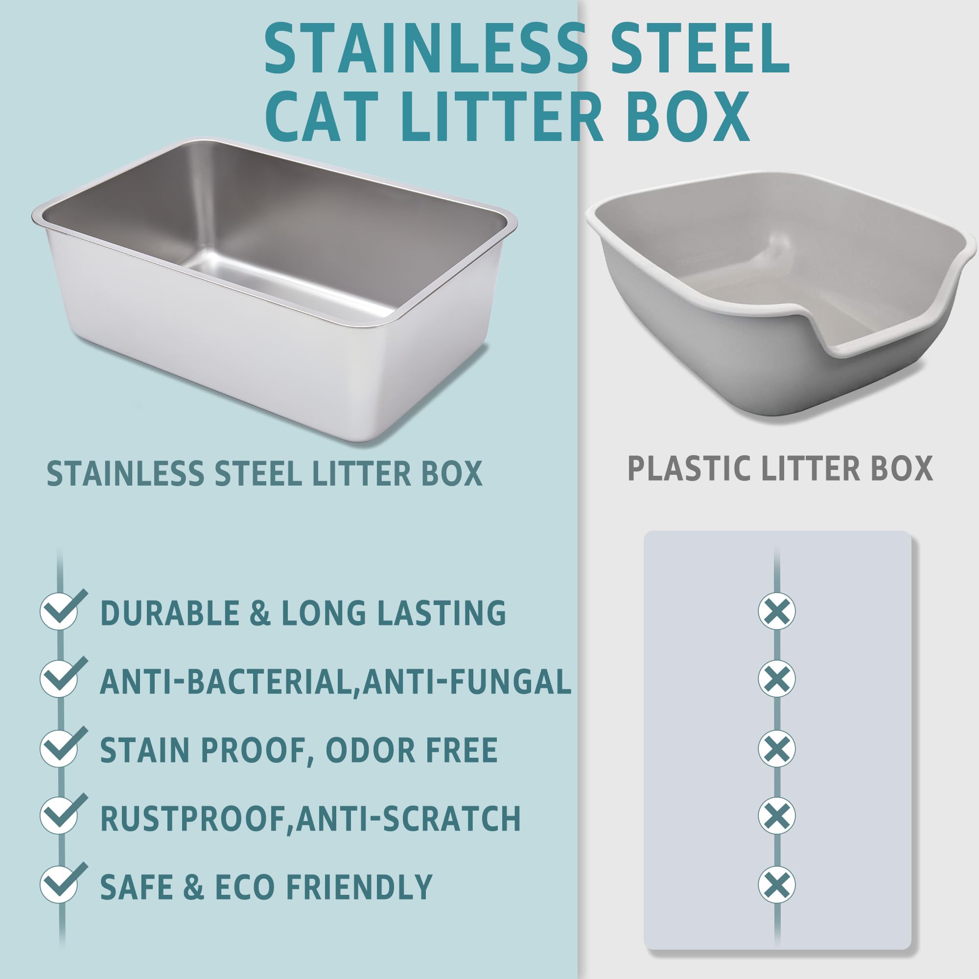 EGMEHOAD stainless steel pan resists rust and odor for long-lasting use