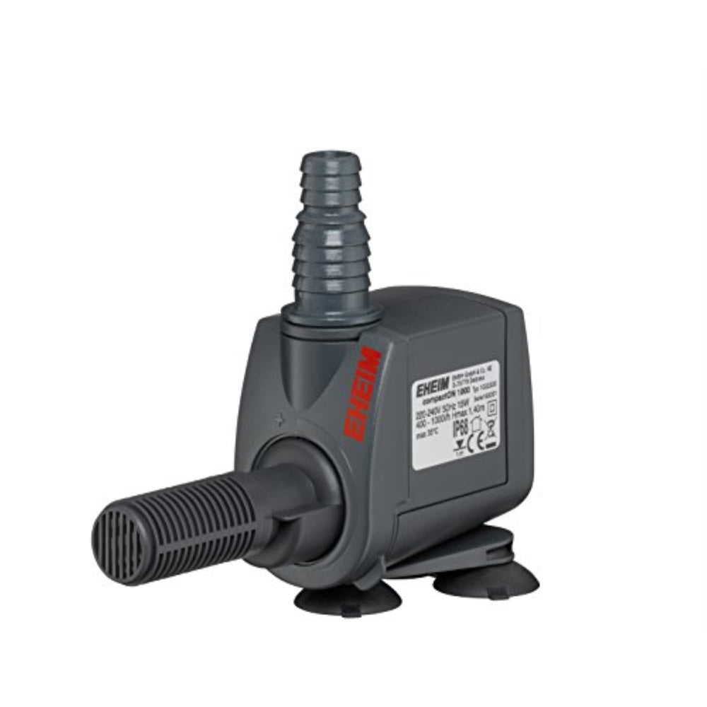 Eheim COMPACTON 1000 pump side view highlights compact design for tight aquarium corners