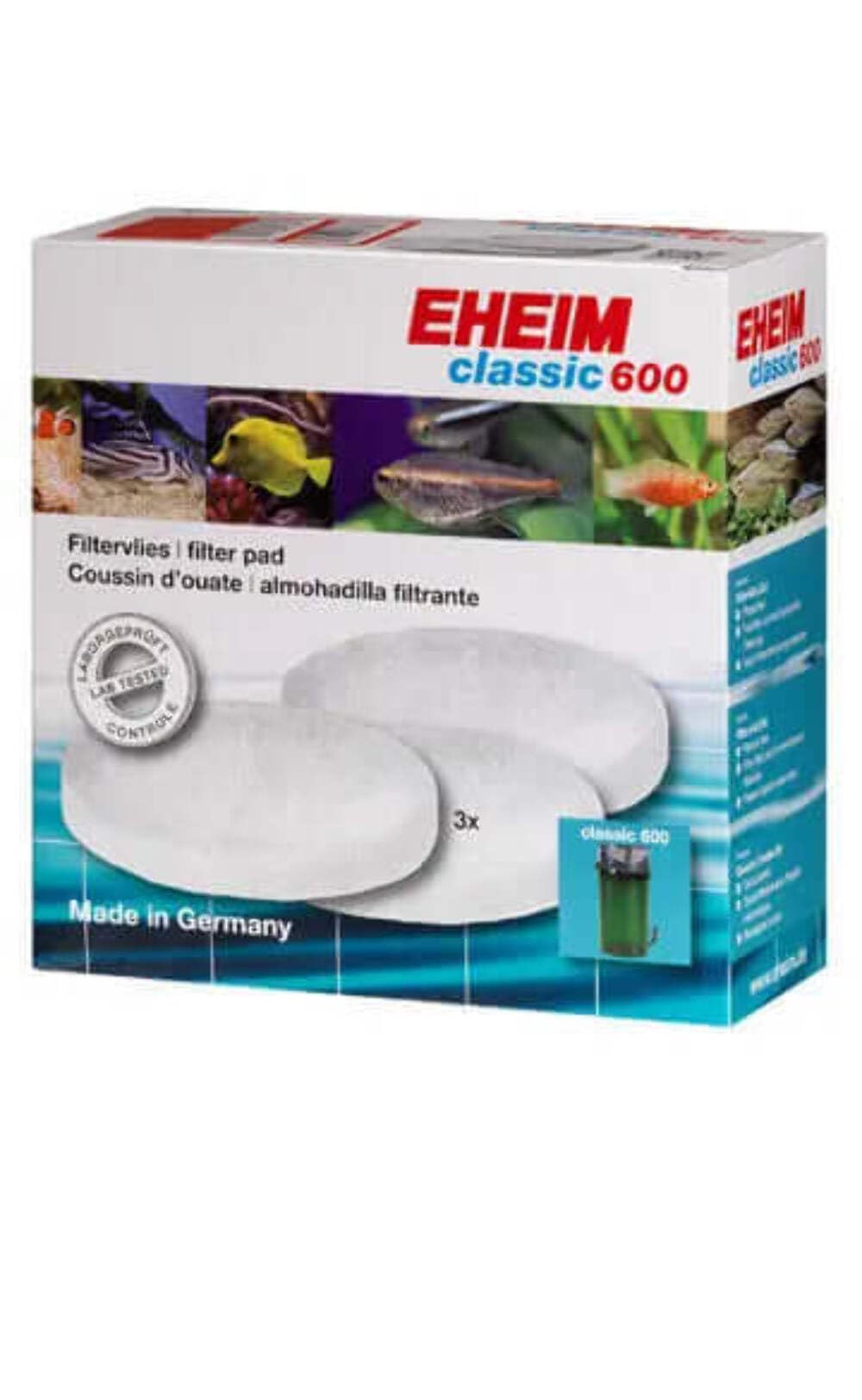 EHEIM Filter Pad White for Classic External Filter 600 traps fine debris