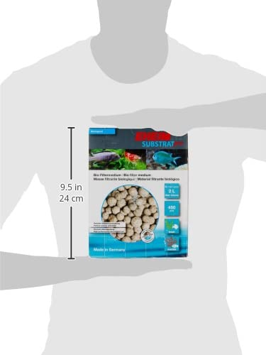 EHEIM Substrat Pro media shows highly porous glass with large surface area for bacteria.