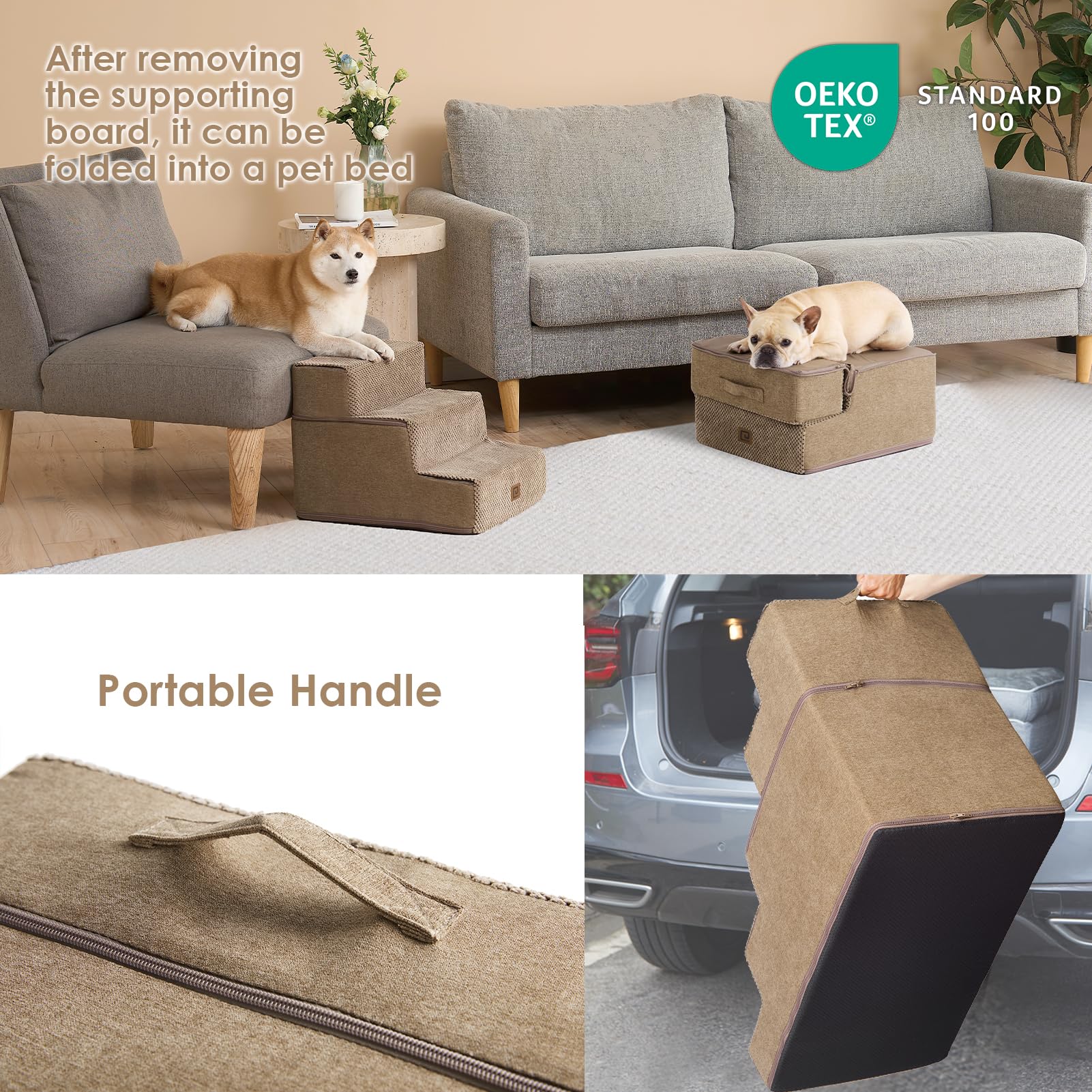 EHEYCIGA anti-slip foam base ensures stable climbs on furniture.