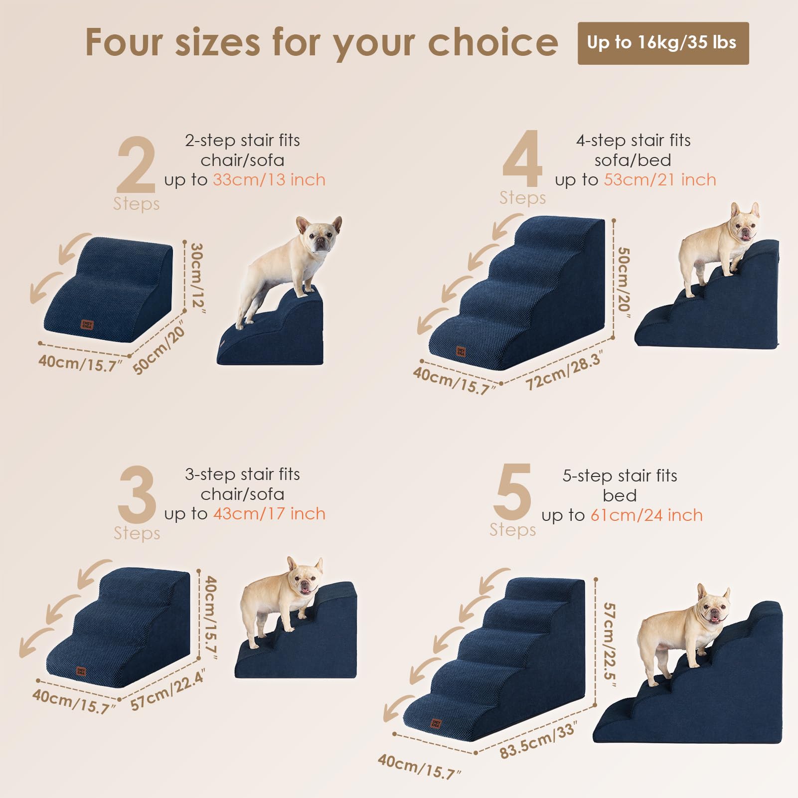 EHEYCIGA curved stairs hug the bed edge for easy transitions.