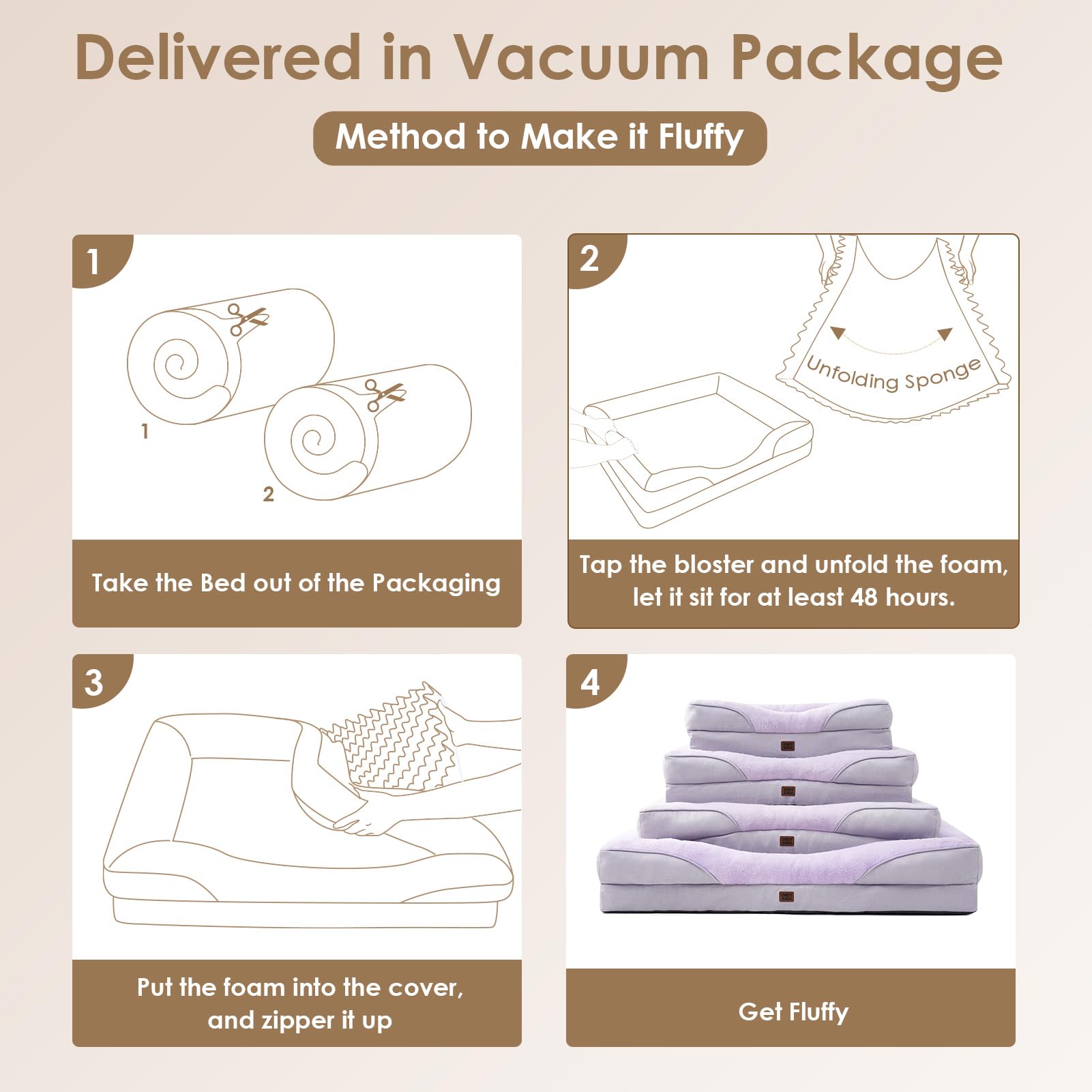 EHEYCIGA purple bed complements home décor and marks a dedicated pet space.