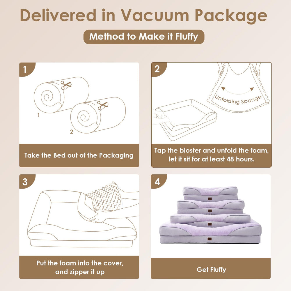 EHEYCIGA purple bed complements home décor and marks a dedicated pet space.