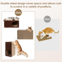 EHEYCIGA cat scratcher board close-up emphasizes high-density corrugated paper texture.