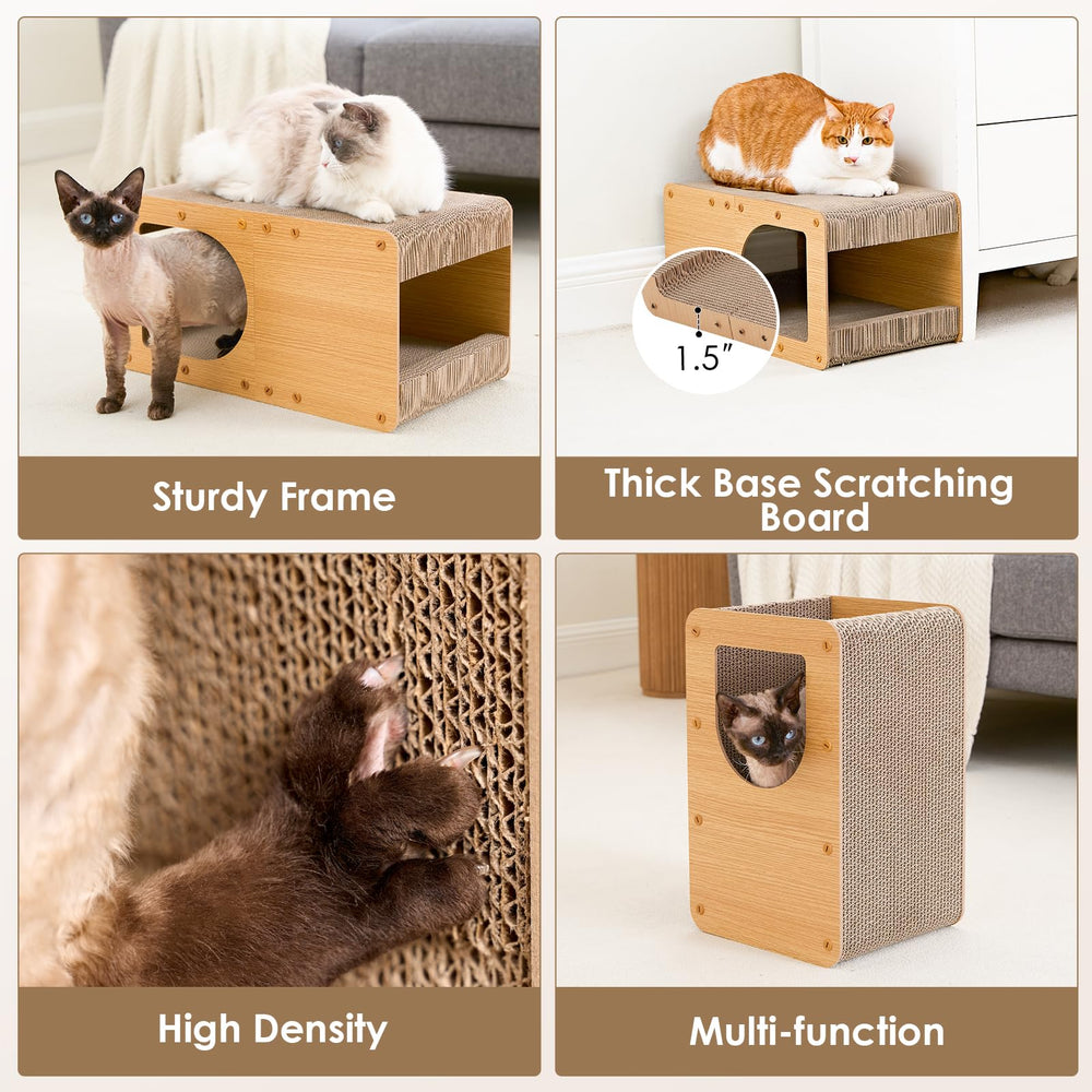EHEYCIGA cardboard cat scratcher board durability focuses on long-lasting scratching fun.