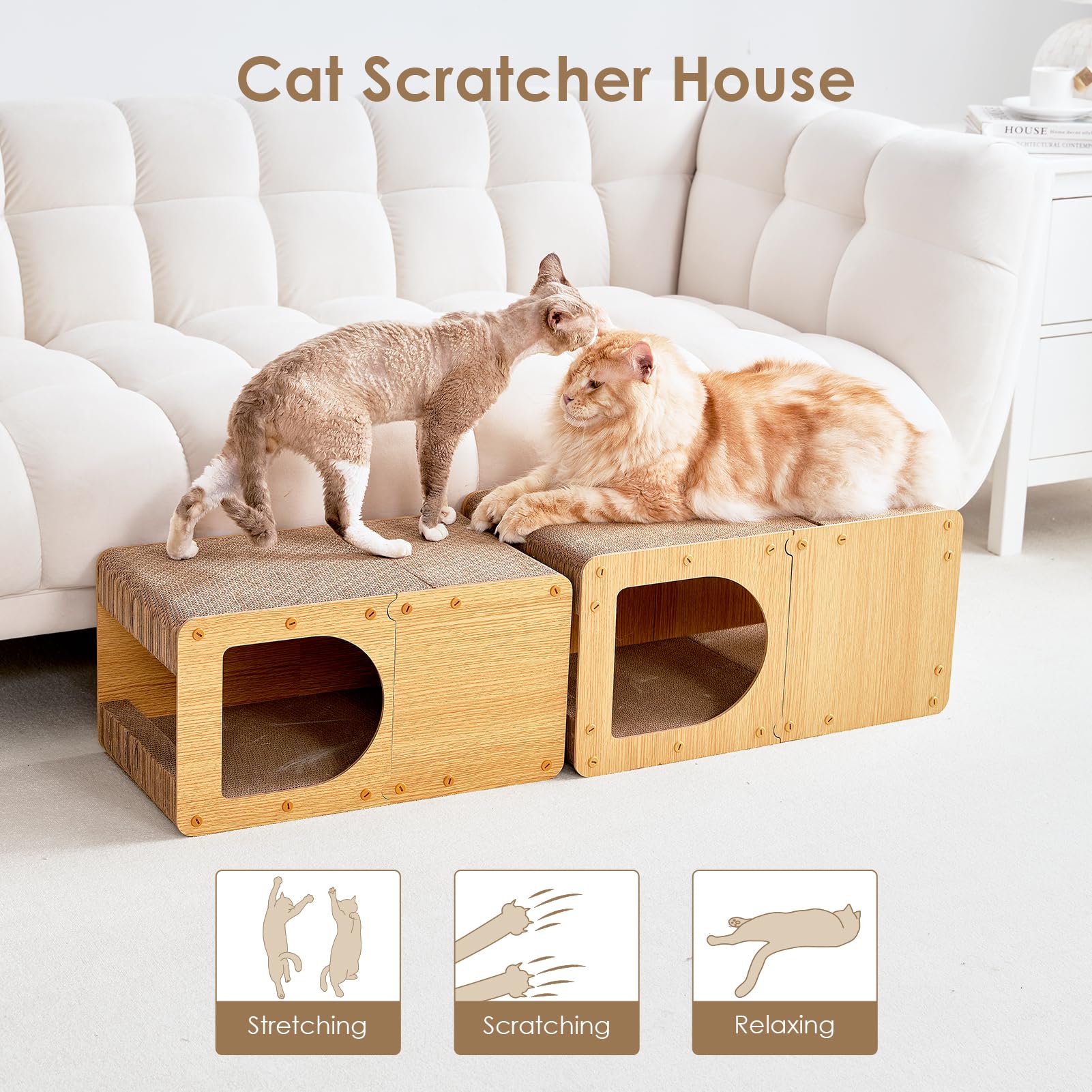 EHEYCIGA cardboard cat scratcher easy installation with simple tools