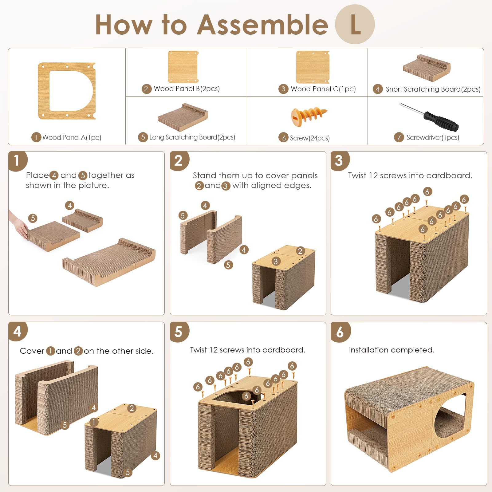 EHEYCIGA cardboard cat scratcher house in indoor use proves furniture saver potential.