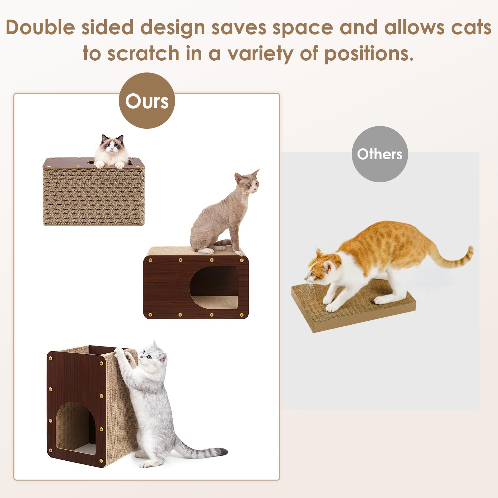 EHEYCIGA cat scratcher house interior with lounging space and climbing area.