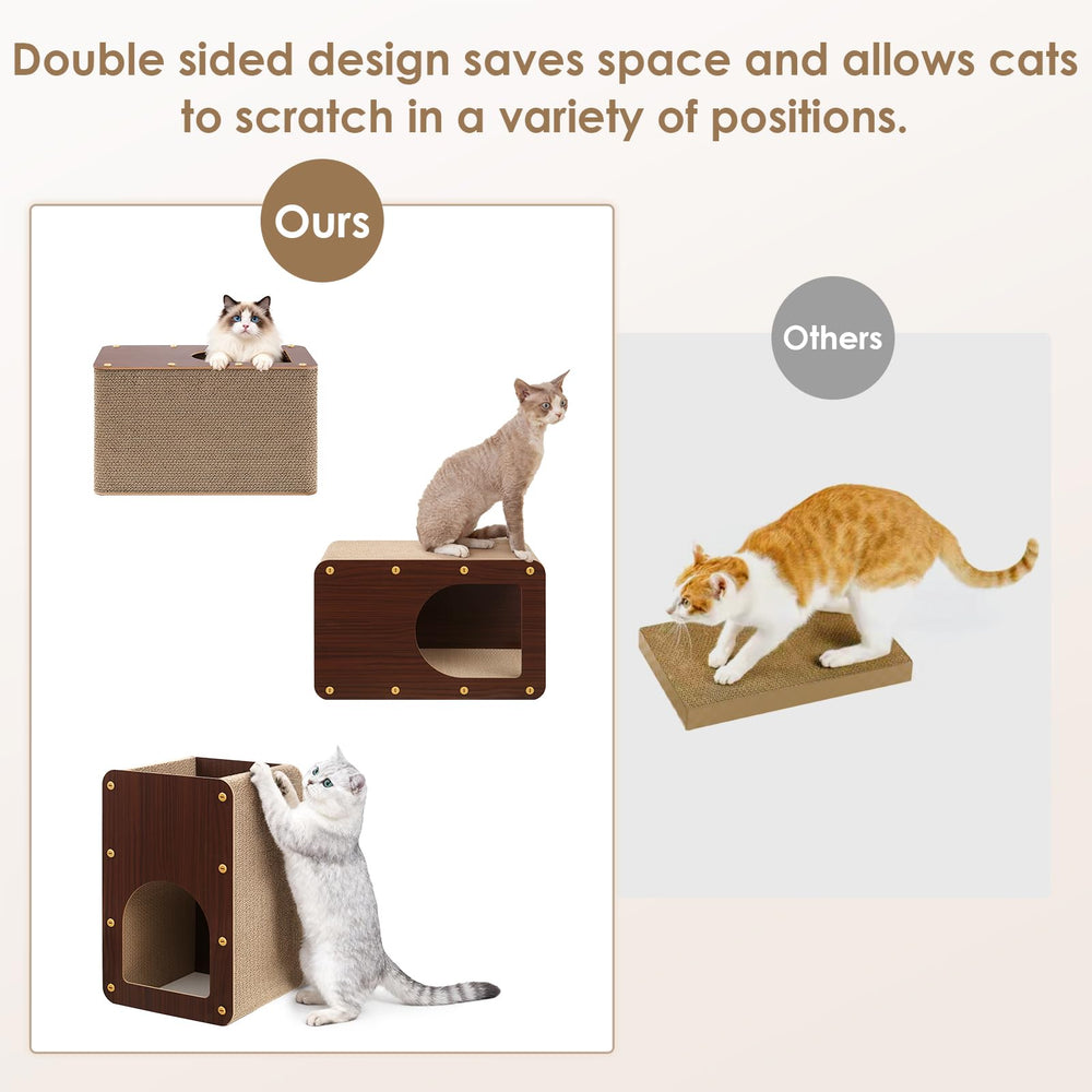 EHEYCIGA cat scratcher house interior with lounging space and climbing area.