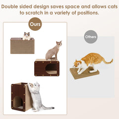 EHEYCIGA cat scratcher house interior with lounging space and climbing area.