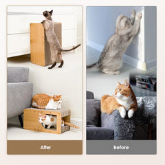 EHEYCIGA cardboard cat scratcher house top view emphasizes multi-scratch surfaces for claws and play.
