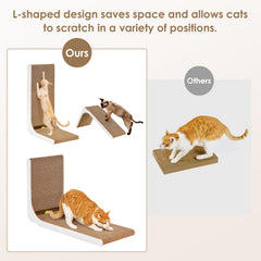 EHEYCIGA cardboard cat scratcher kittens playing on the surface.