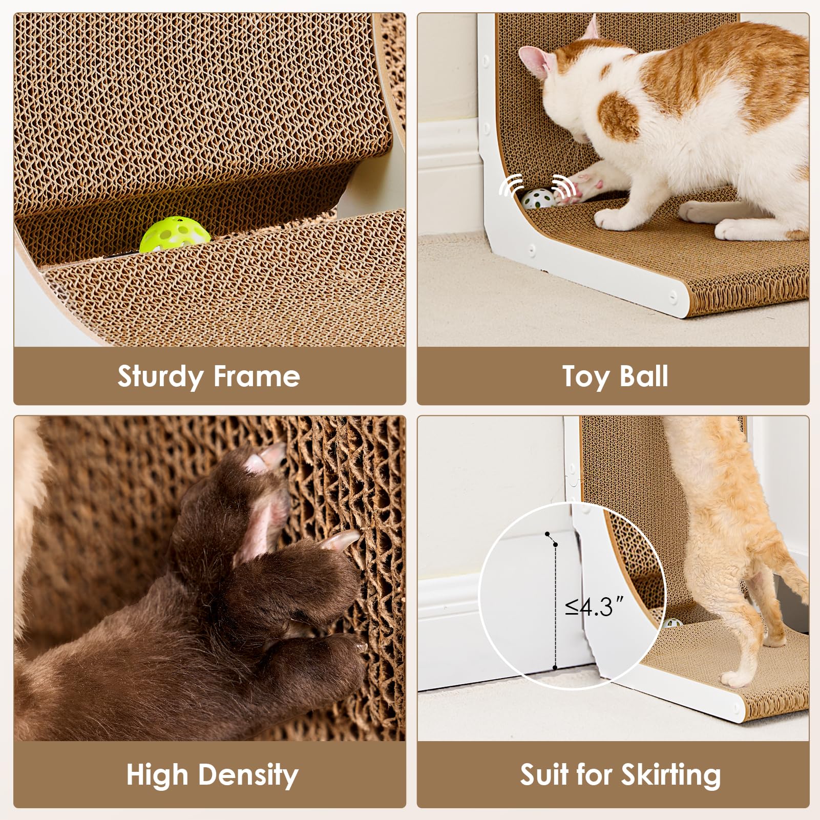EHEYCIGA easy-installation scratcher with tools simplifies setup.