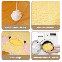 EHEYCIGA cat tunnel bed circle cushion is removable for easy machine washing.