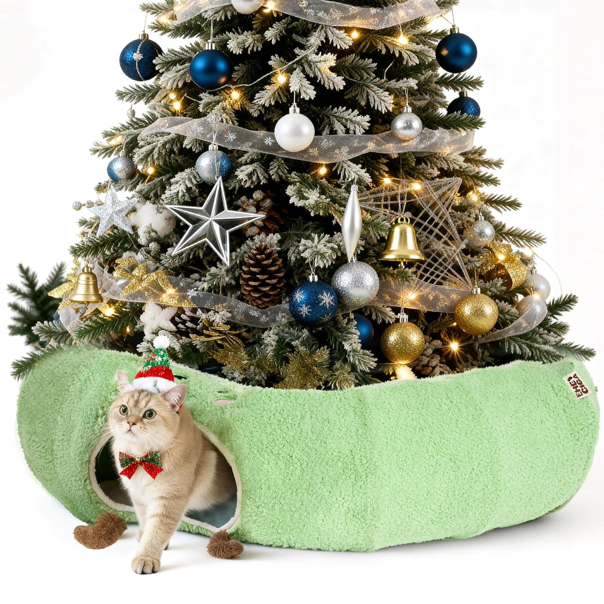 EHEYCIGA cat tunnel bed circle offers a cozy lounge and playful entry for cats.