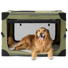 EHEYCIGA collapsible dog crate 36in front view for secure travel and easy setup.
