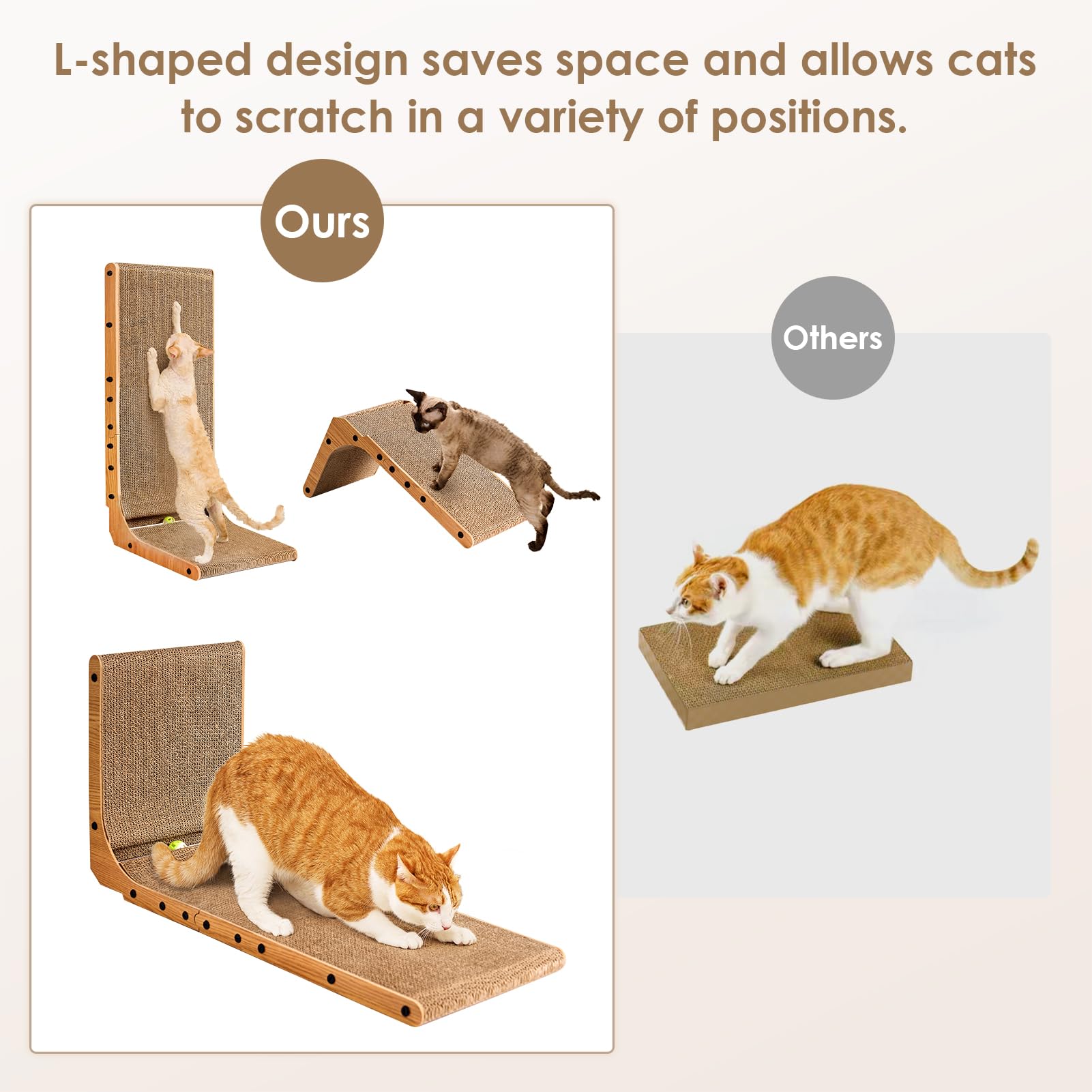 EHEYCIGA corrugated surface resists claws and cushions daily use.