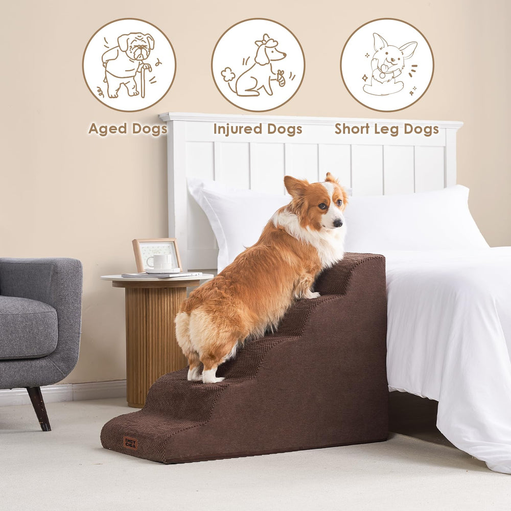 EHEYCIGA curved dog stairs 33D dense foam provides steady support