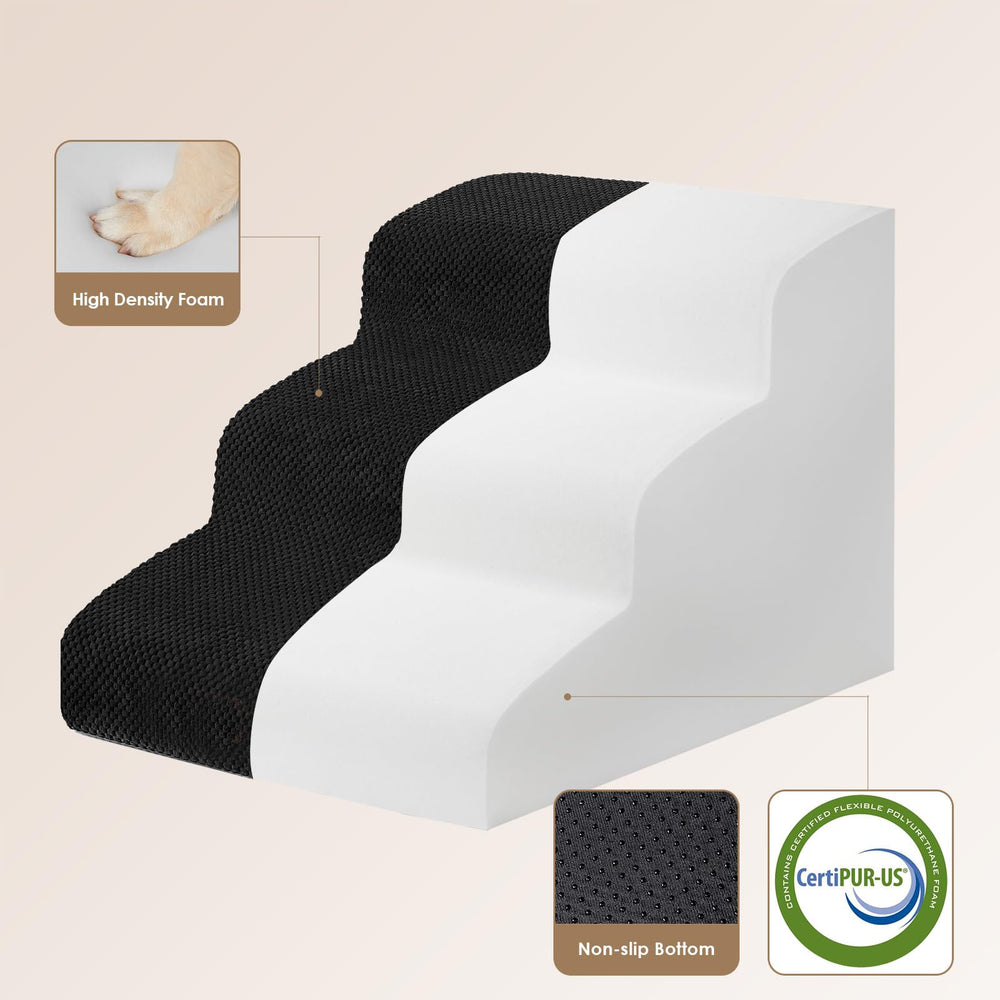 EHEYCIGA 3-step angle view highlighting low-slope design for joint comfort