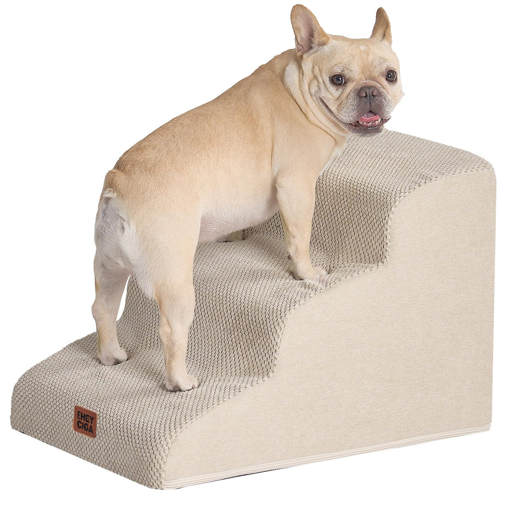 EHEYCIGA curved dog stairs compact design for discrete storage