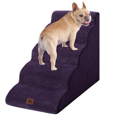 EHEYCIGA curved dog stairs edge design enables easy bed access