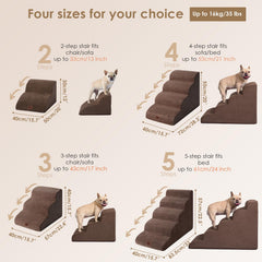 EHEYCIGA curved dog stairs 33D-density foam stay steady under paws