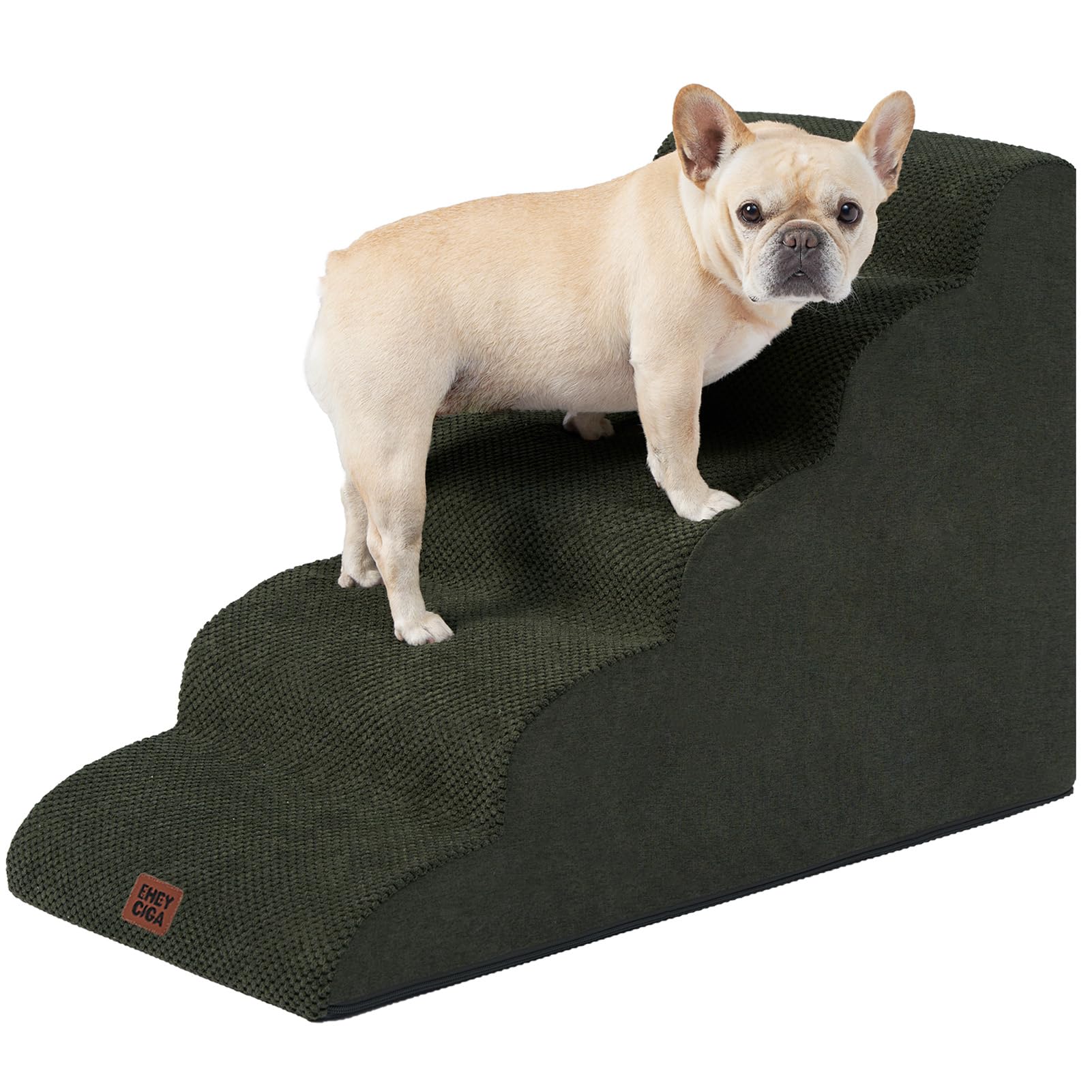 EHEYCIGA curved dog stairs indoor-use friendly design for daily pet access.
