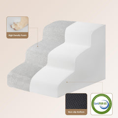 EHEYCIGA curved dog stairs non-slip base ensures secure footing on any surface