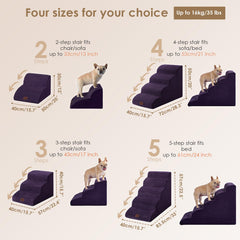 EHEYCIGA curved dog stairs non-slip-base ensures stable footing during climbs.