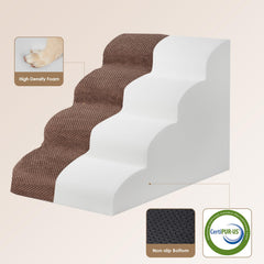 EHEYCIGA curved dog stairs non-slip base keeps pets secure during climbs