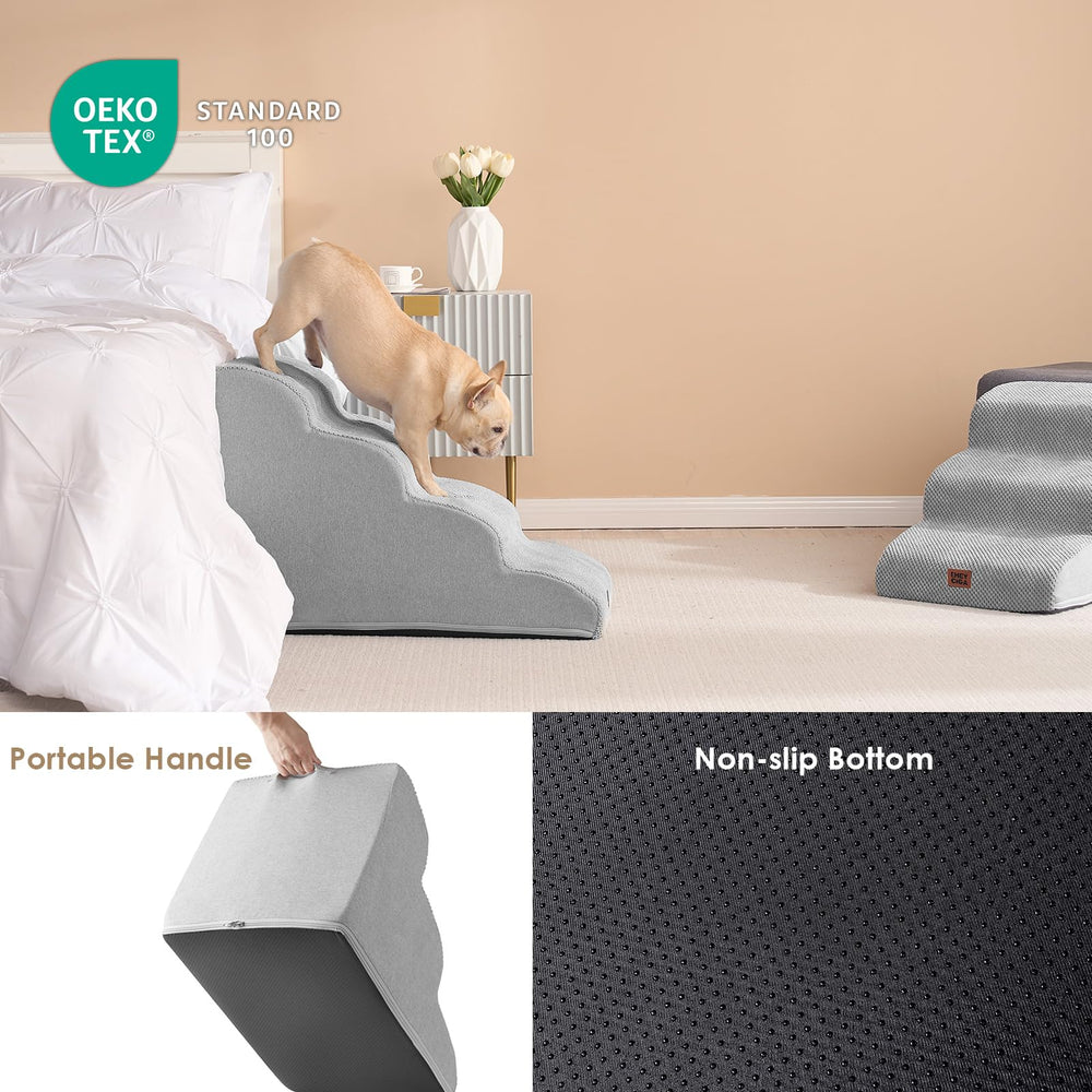 EHEYCIGA Curved Dog Stairs removable-cover enables quick, convenient cleaning.