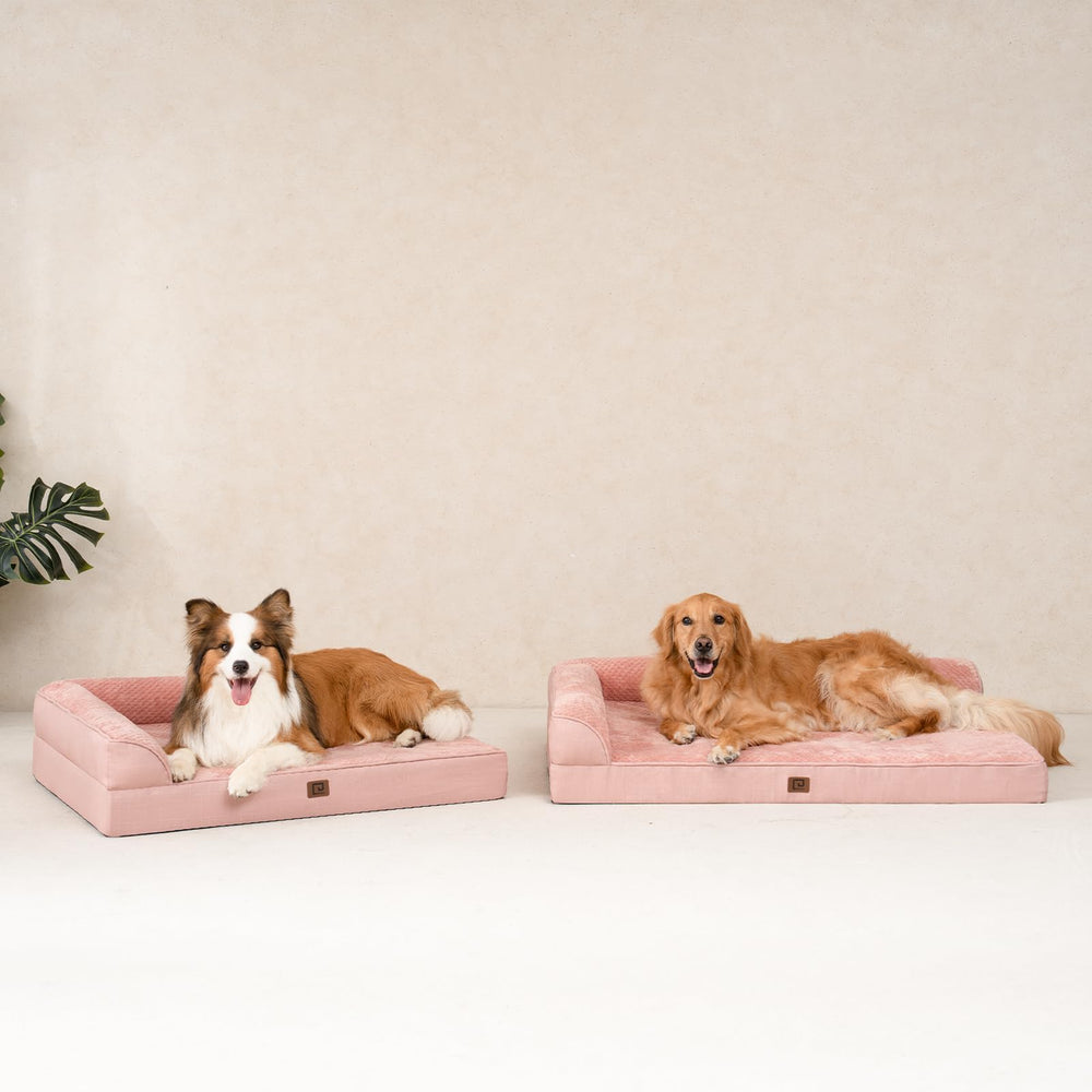 EHEYCIGA memory foam bed shows 36x27x6 inches for large dogs.