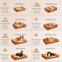 EHEYCIGA dog bed bolster supports neck and head for restful, elevated comfort.