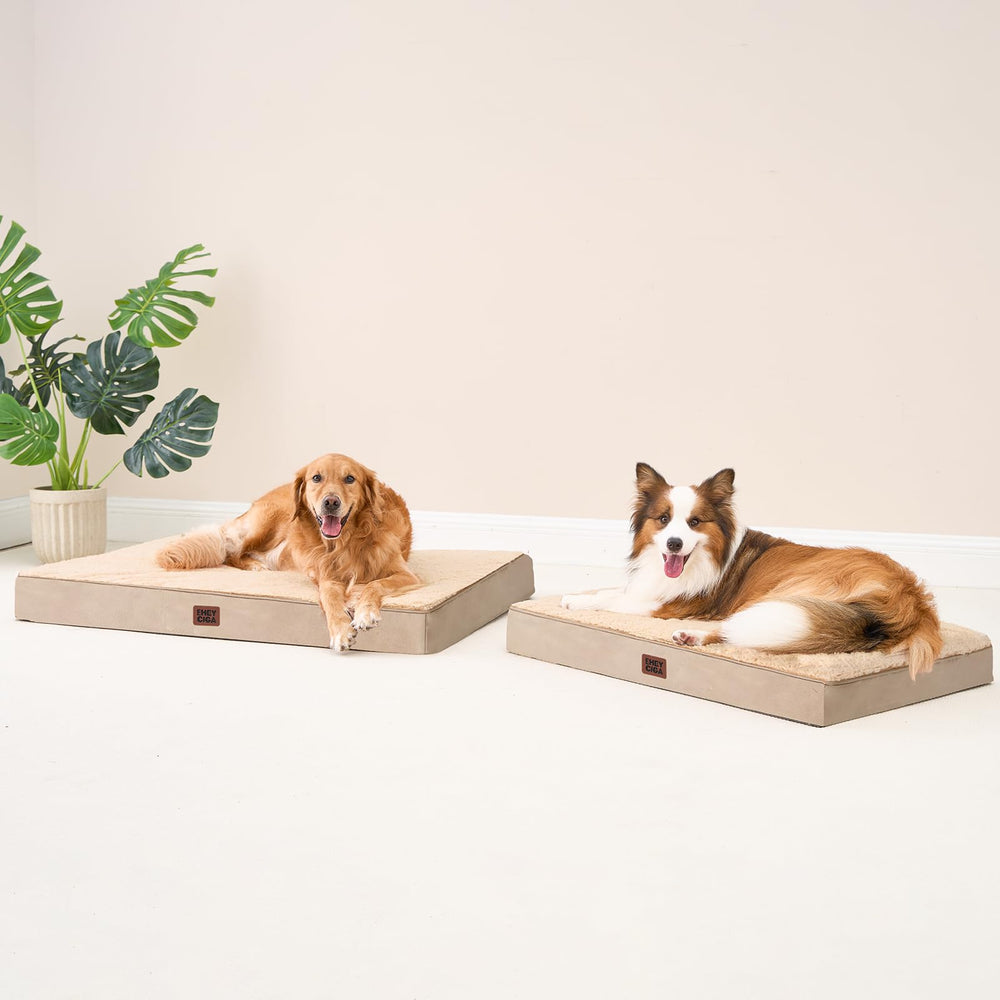 EHEYCIGA dog bed care: machine-washable cover for easy maintenance.