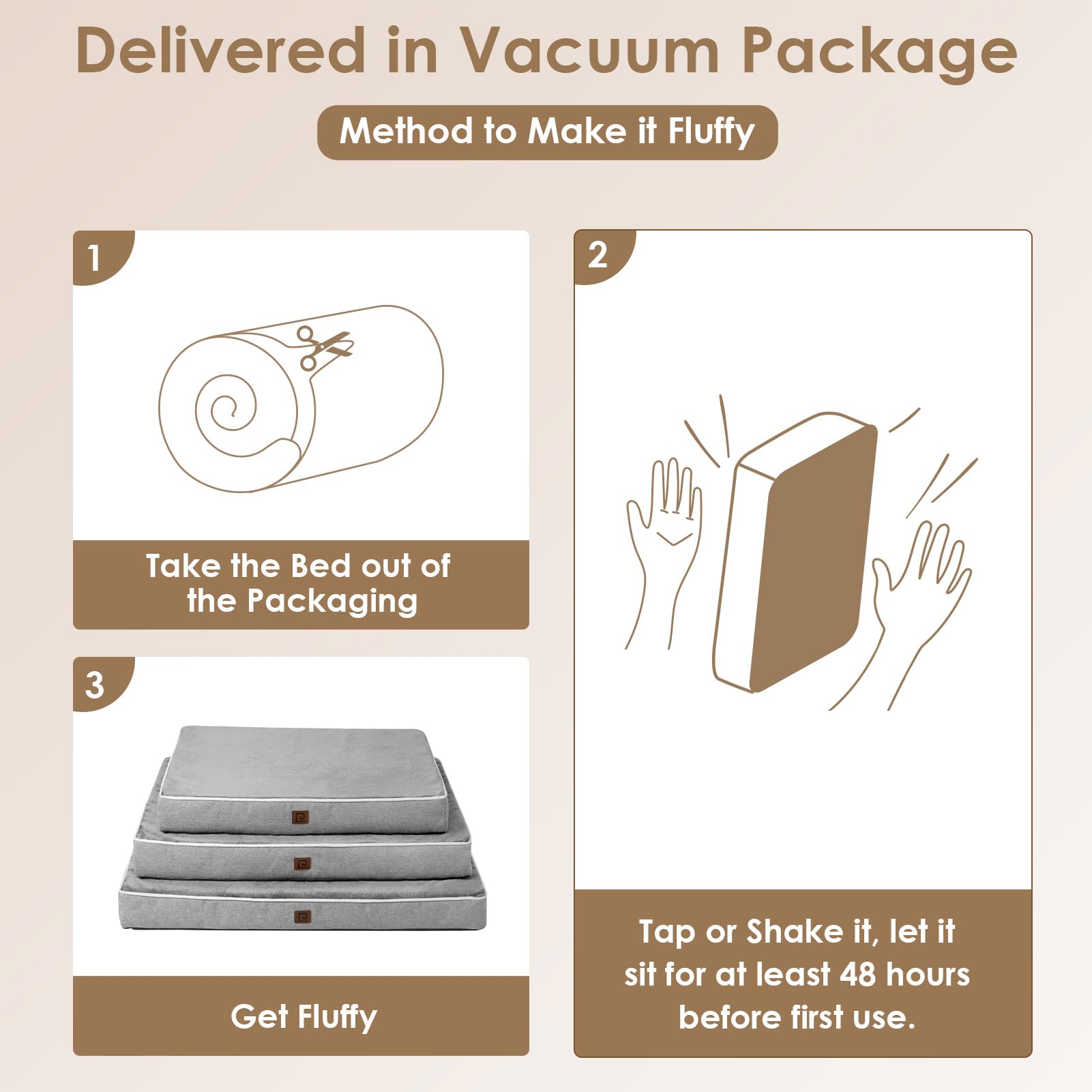EHEYCIGA Memory Foam Bed suitable for indoor and outdoor use