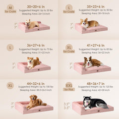 EHEYCIGA dog bed L-shaped design supports neck and head for restful naps
