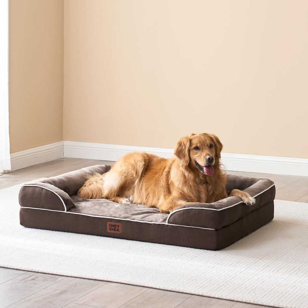 EHEYCIGA dog bed with machine-washable cover for simple maintenance