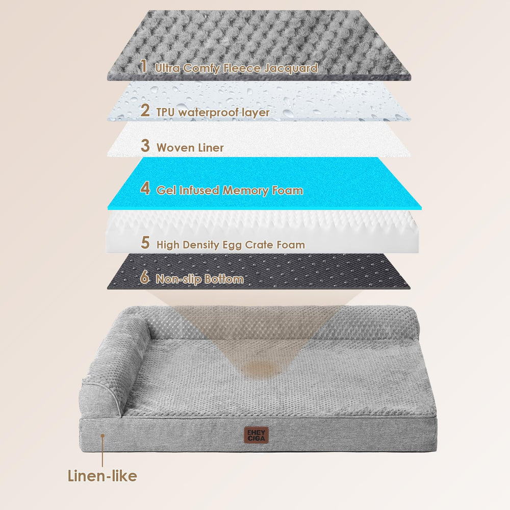 EHEYCIGA dog bed has a non-slip bottom to stay in place.