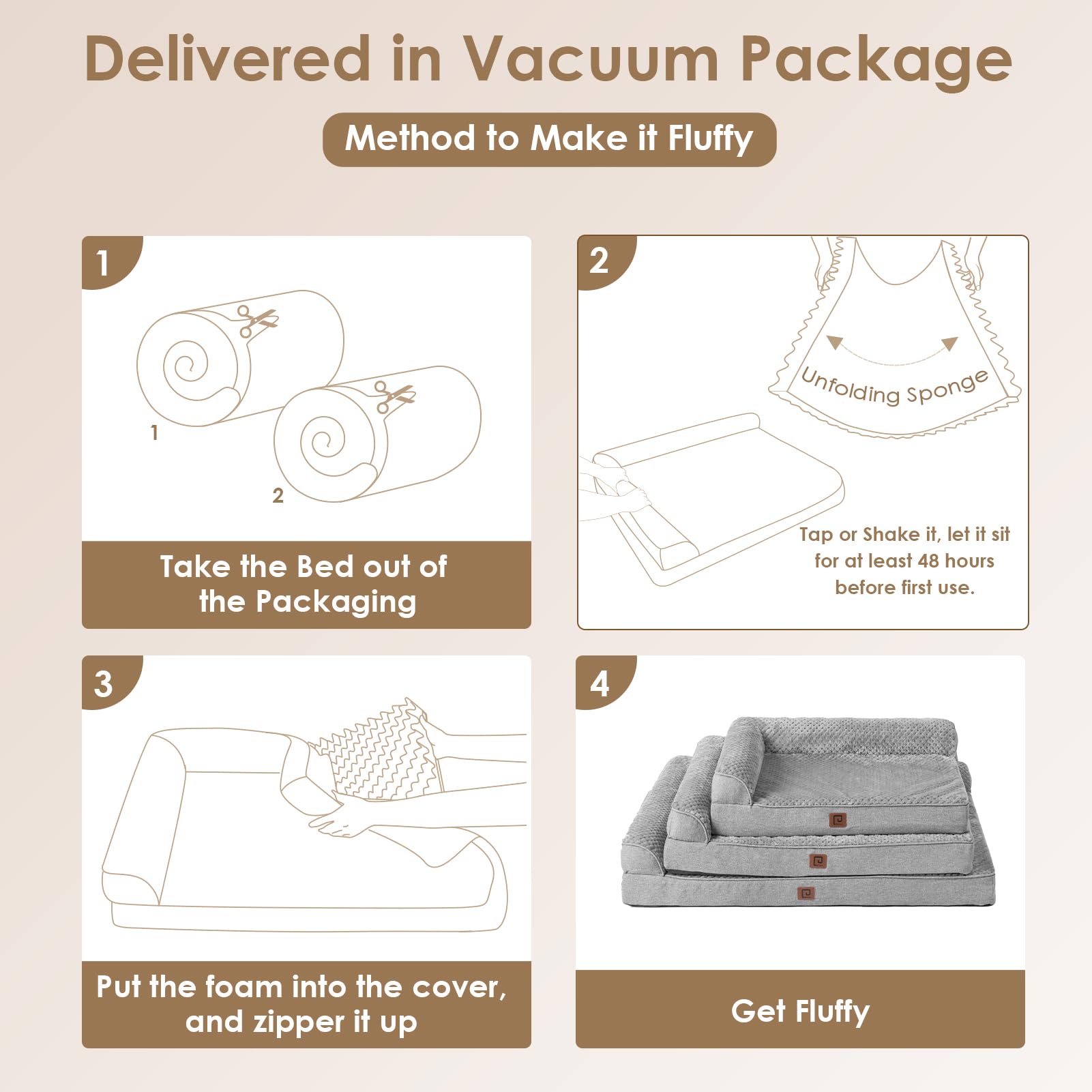 EHEYCIGA removable cover with zipper for easy cleaning
