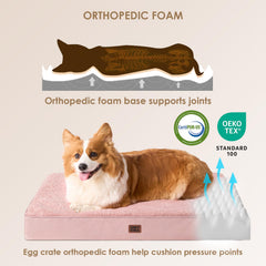 EHEYCIGA dog bed removable cover simplifies cleaning after muddy adventures.
