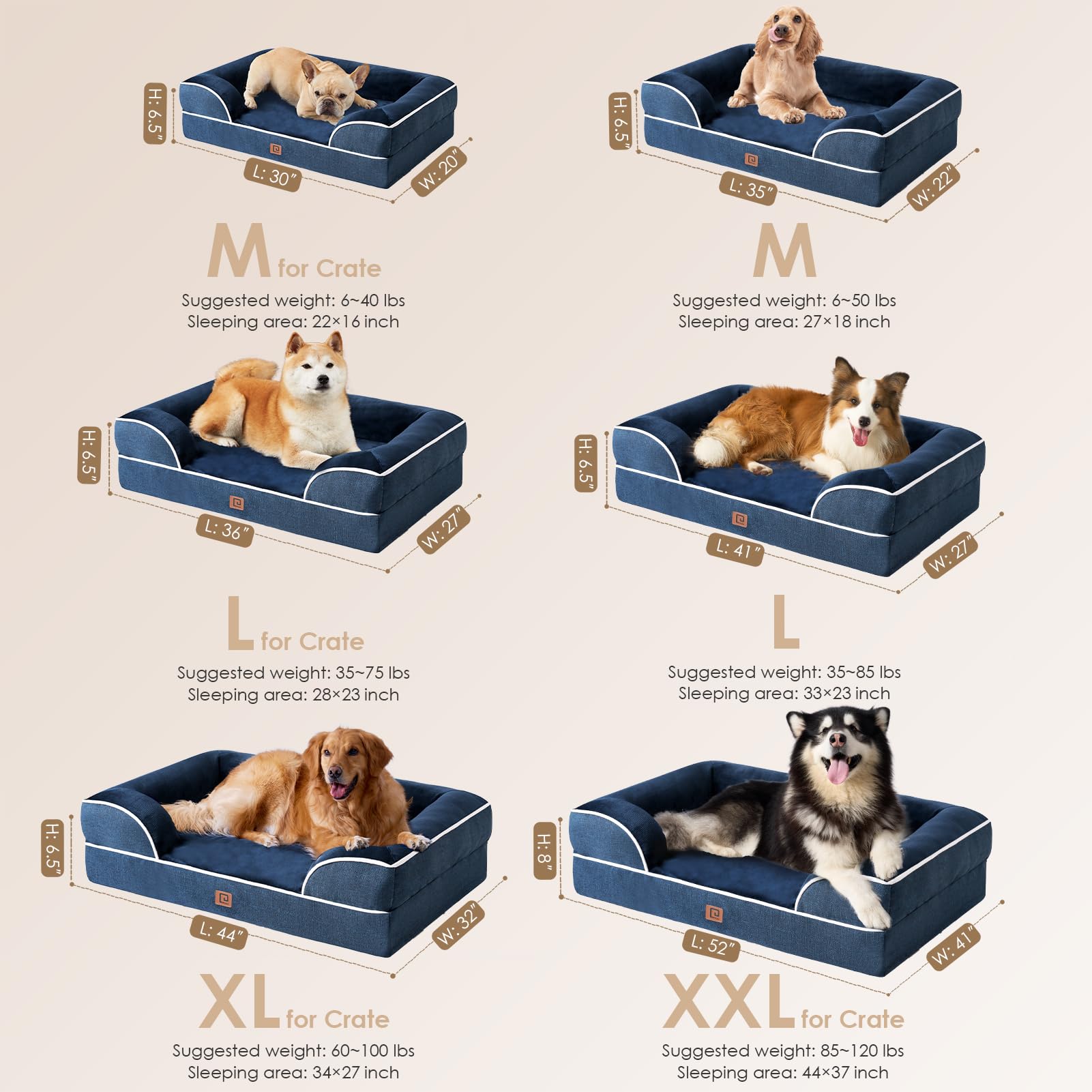 EHEYCIGA memory foam surface for cozy sleeping