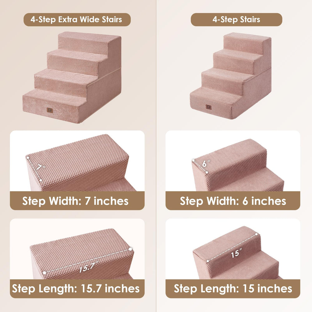 EHEYCIGA dog stairs 3-step sofa-height option suits low furniture and short beds.