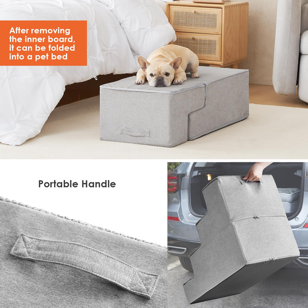 EHEYCIGA 4-step option fits medium-height beds up to 23 inches.