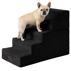 EHEYCIGA dog stairs 5step-bed-edge help pets safely reach elevated beds.