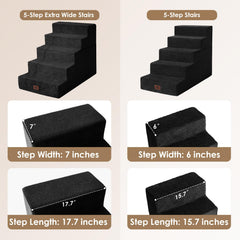 EHEYCIGA dog stairs 5step-high-bed-usage ideal for taller mattresses.
