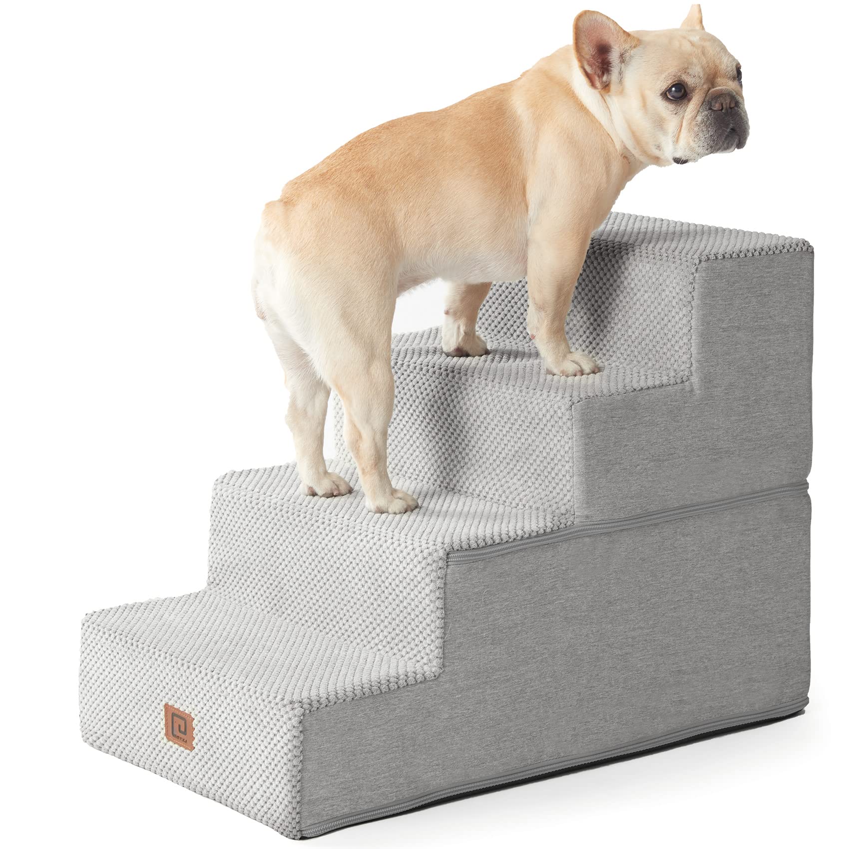 EHEYCIGA dog stairs 18in bed-edge help small pets climb up with ease.