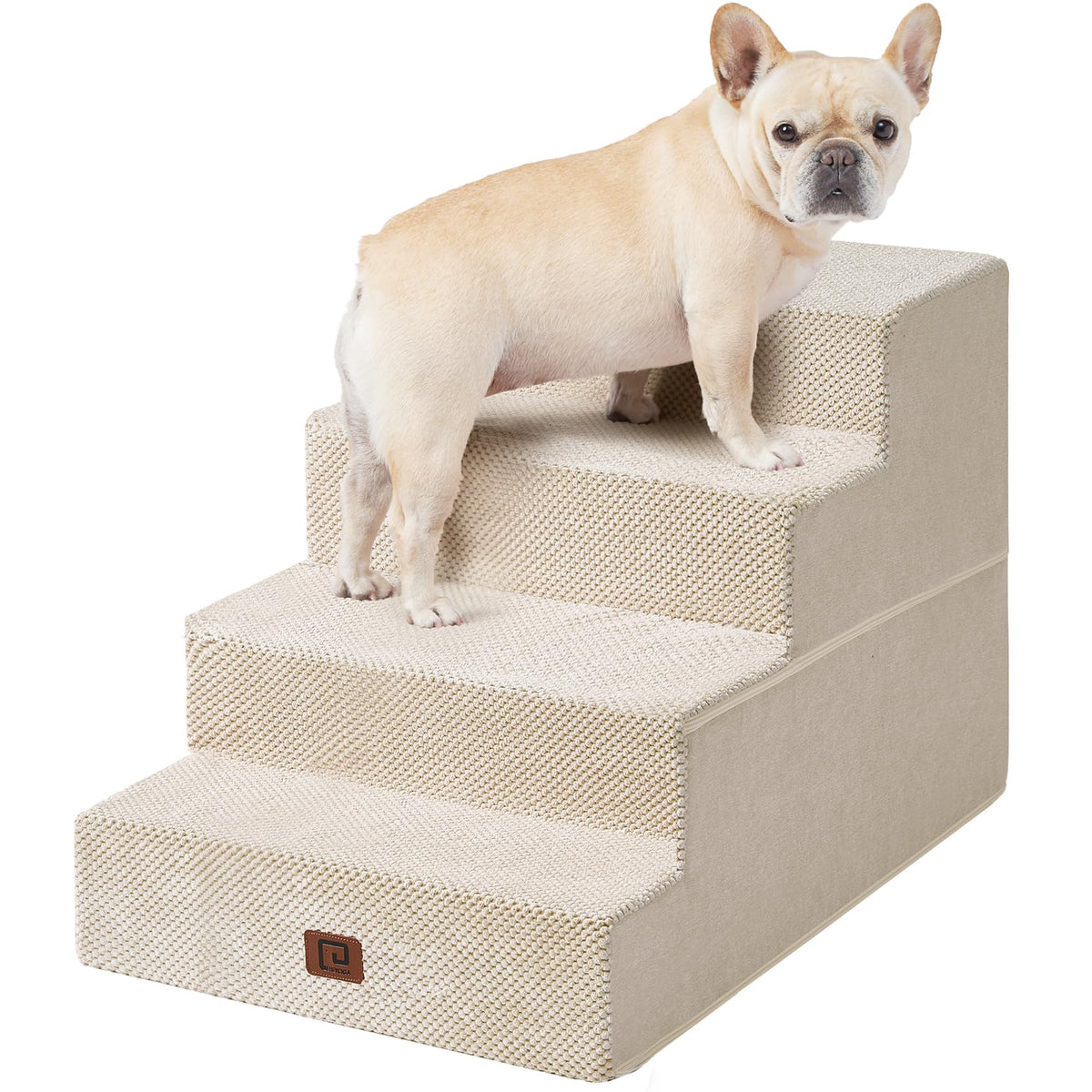 EHEYCIGA dog stairs beside bed edge for safe pet access.